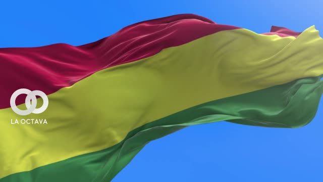 Bolivia flag - 3D realistic waving flag background