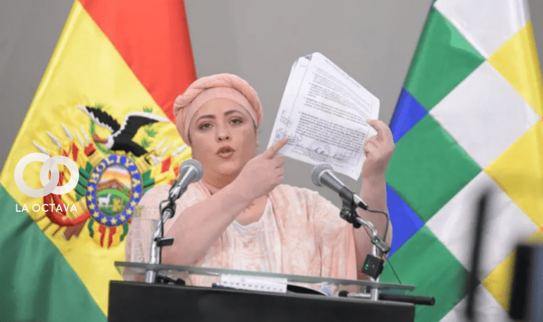 María Nela Prada, Ministra de la Presidencia, foto captura