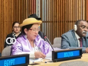 Celinda Sosa, Ministra de Relaciones Exteriores de Bolivia, foto: Cancillería Bolivia