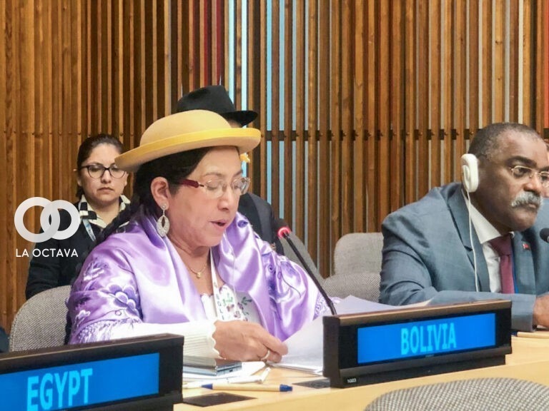 Celinda Sosa, Ministra de Relaciones Exteriores de Bolivia, foto: Cancillería Bolivia