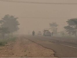 Humareda en Santa Cruz, foto: RRSS