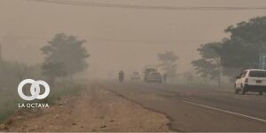 Humareda en Santa Cruz, foto: RRSS