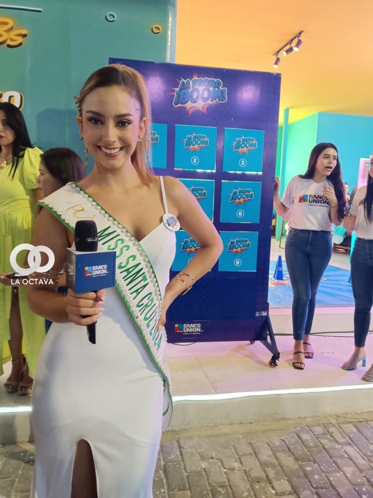 Olga Chávez, Miss Bolivia Mundo, foto: Banco Unión 