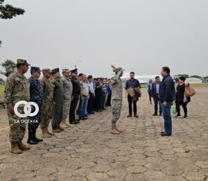 Presidente Arce llega a Santa Cruz. Foto: Min. de Defensa