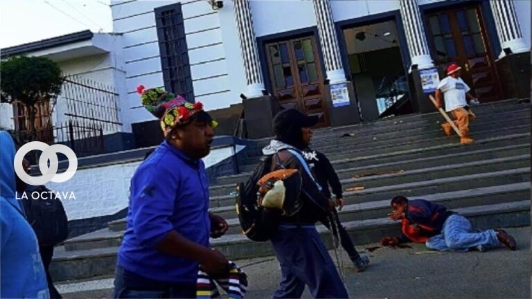 Disturbios al final de marcha, foto: ABI