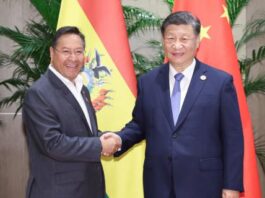 Luis Arce y Xi Jinping, foto: RRSS