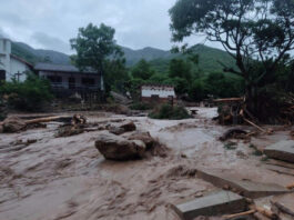 Desborde del río en Samaipata. Foto: Diario Digital El Torno