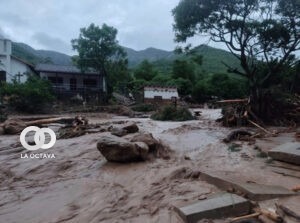 Desborde del río en Samaipata. Foto: Diario Digital El Torno