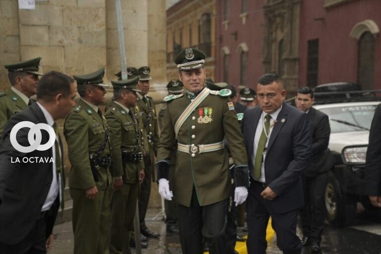 Edmand Lara, Vicepresidente de Bolivia, antes de su juramento. Foto: Harold Martinez