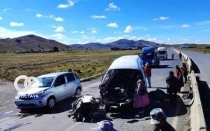 Accidente en carretera hacia Achacachi. Foto: Jhon Líder Filmaciones.